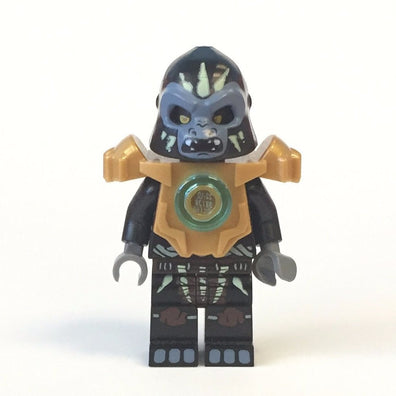 LEGO Minifigure-Gorzan - Pearl Gold Heavy Armor-Legends of Chima-LOC050-Creative Brick Builders